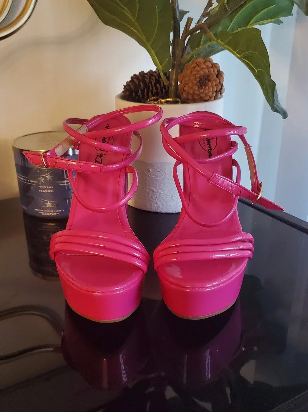 💕 Hot Pink 💕 Platform Strappy High Heels